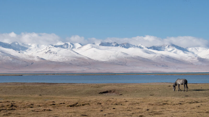 Song-Kol Lake in September, Kyrgyzstan